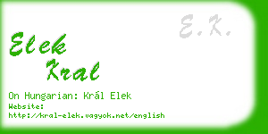 elek kral business card