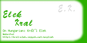 elek kral business card